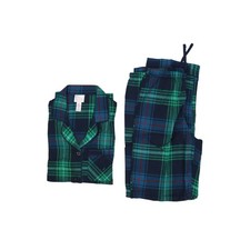 Wondershop Pajama Set Womens XS Navy Tartan Plaid Flannel Holiday Sleepwear