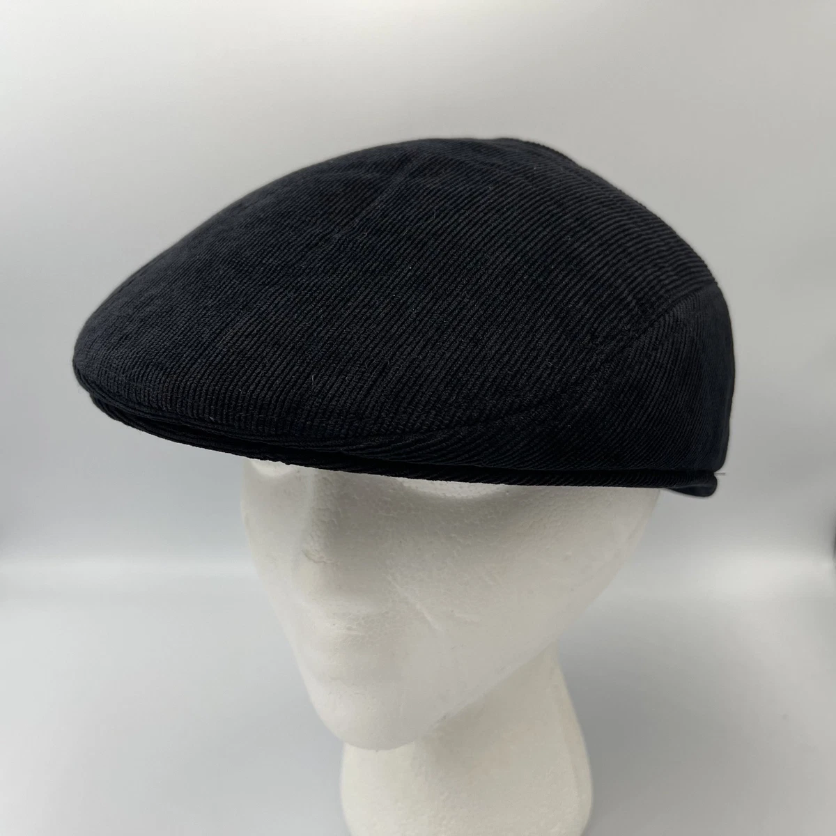 DIESEL Black Corduroy Cap Unisex with Brim Newsboy Vintage size 1 Italy Kelabia Corduroy Newsboy Hats for Women with Brim Cute  main image 2