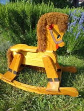 Vintage Wooden Rocking Horse, Hand Made Wooden Rocking Horse
