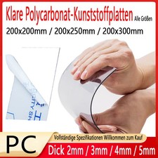 Poliwęglan (PC) cięcie płyty odporne na pękanie przezroczyste przezroczyste 2mm - 5mm grubości