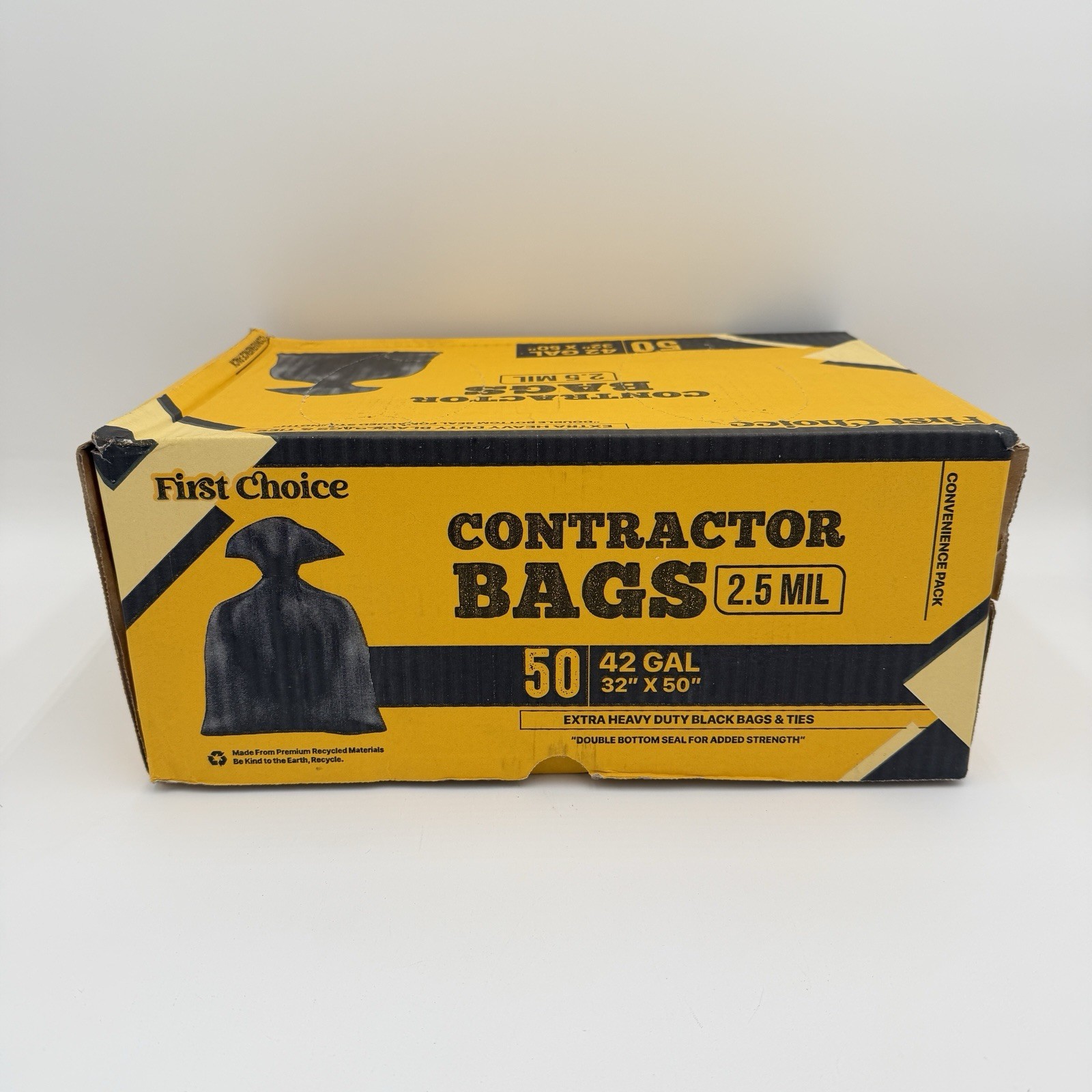 42 gallon contractor trash bags 2.5MIL 50 Count