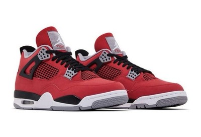 NIKE AIR JORDAN 4 IV TORO BRAVO FQ8138-600 FIRE RED WHITE BLACK SIZE 9