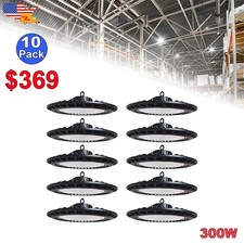 300 W Round Led Shop Lights 30000Lm GYM Workshop Industrial Facility Light 10PCS