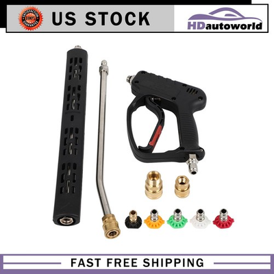 #ad #ad High Pressure Washer Gun 5000PSI 3 8quot; with Extension Wand Trigger Handle 1 4quot; $42.67
