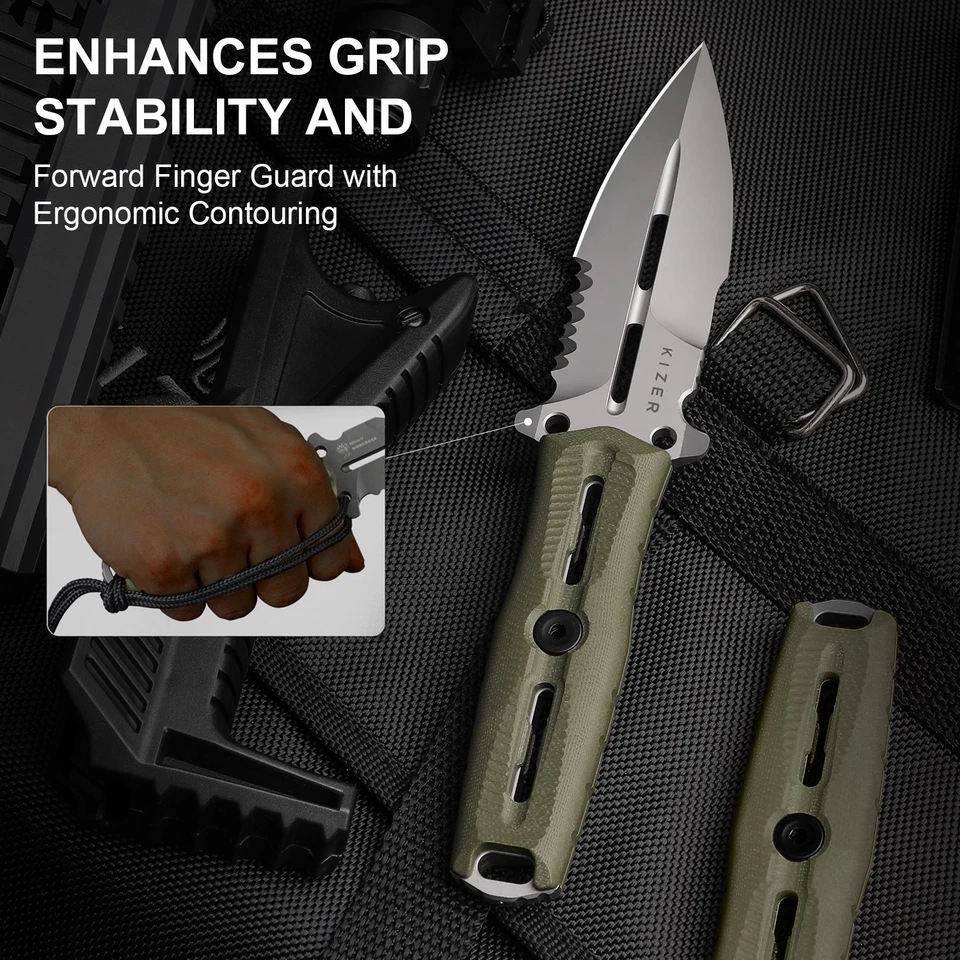 Kizer NORCROSS EDC Feste Klinge Einschneidige Nitro-V Klinge G10 Griff ZX-FB01A4 - Bild 4 von 4