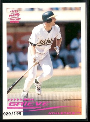 Ben Grieve 2000 Pacific Crown Collection #200 Holographic Purple #/199 Athletics