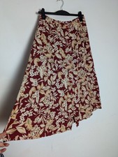 Radcliffe Burgundy A-line Midi Skirt Size UK LARGE