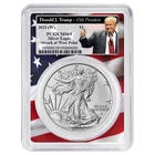 2023 (W) $1 American Silver Eagle PCGS MS69 Trump 45th President Label Flag
