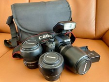Canon EOS Kiss X4 DSLR Camera Kit with 3 Lenses Flash  Bag
