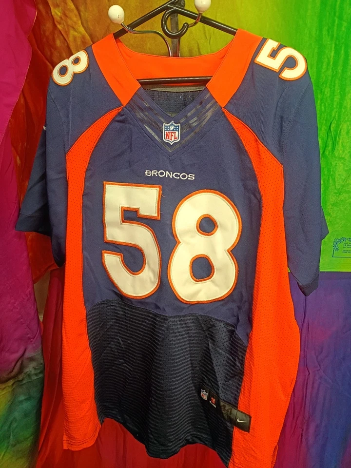 Camiseta Nike Von Miller #58 Denver Broncos Azul Marino Alterna NFL Talla Sobre el Campo Foto 2 de 4