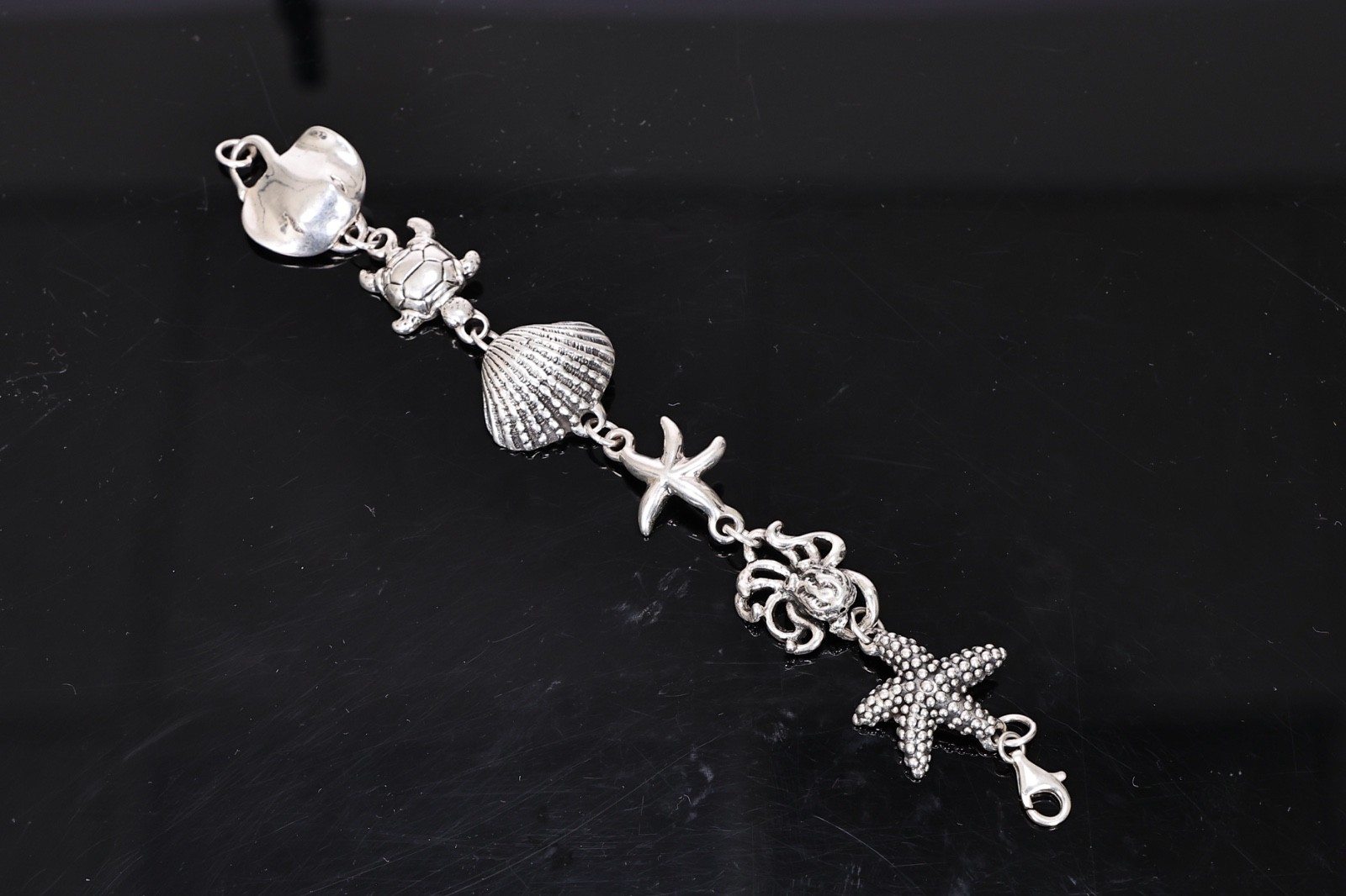 Sterling Silver Ocean Shell Starfish Octopus Turt… - image 6