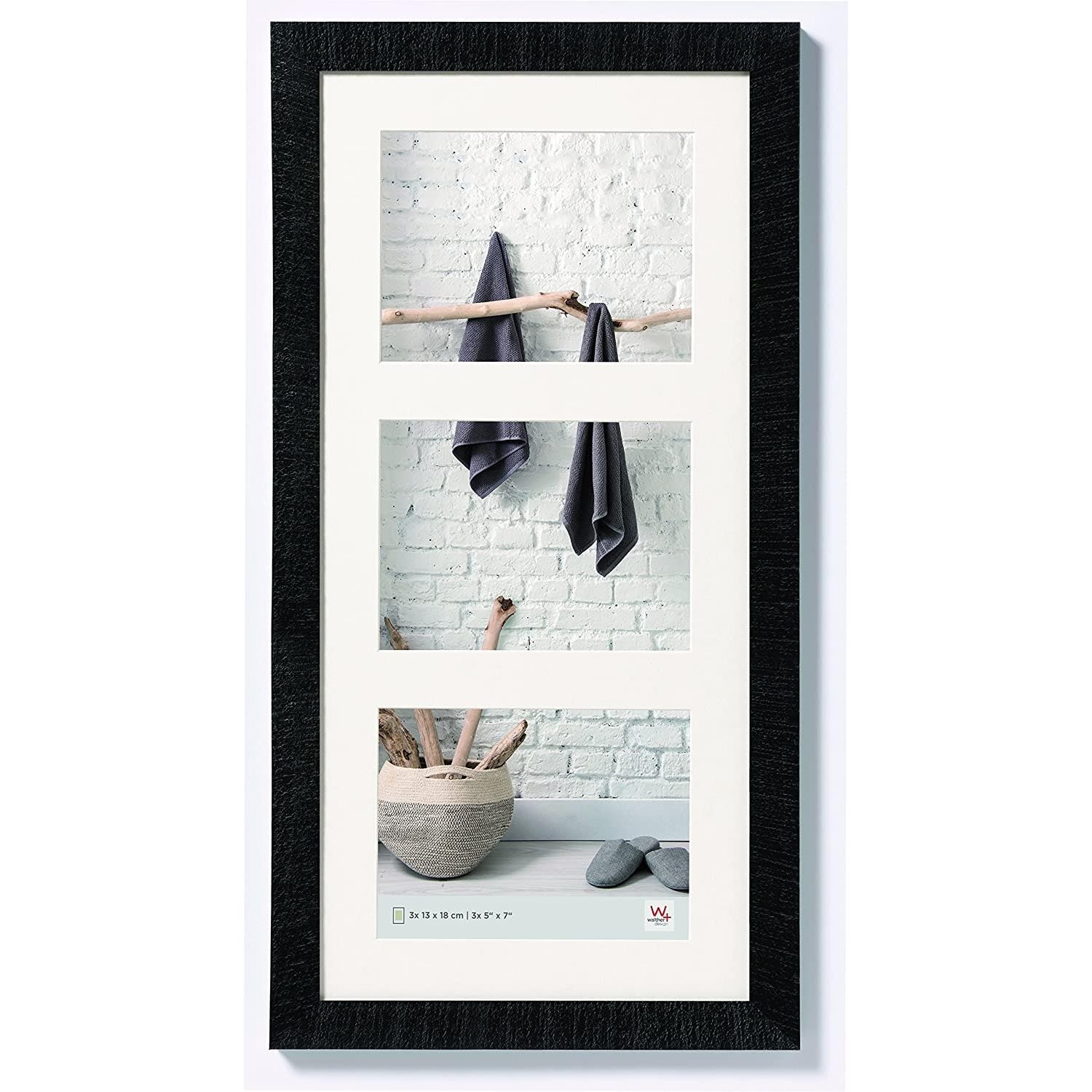 Cadre photo bois noir Walther Home HO338B avec finitions luxe