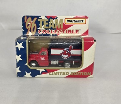 1996 Matchbox MLB Team Cleveland Indians Ford Box Truck F800 Delivery Van NM