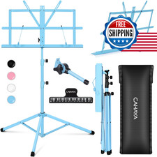 CAHAYA Portable Sheet Music Stand: Dual Use Desktop Book Holder Folding Lightwei