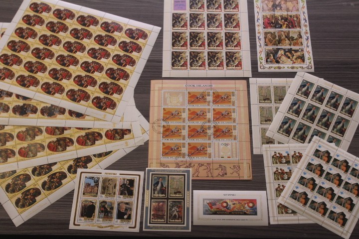 Cook Islands/ Aitutaki Stamp Sheets 14 pcs.