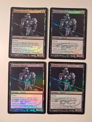 Magic MTG 4x Hypnotic Specter Foil Player Rewards NMint