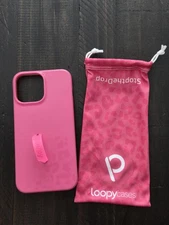 Loopy iPhone 13 Pro Max Case Pink Cheetah Print Right Handed