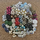 Vintage Costume Jewelry Colorful Beaded Cluster Clip and Screw On Earring Lot