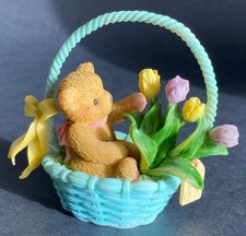 CHERISHED TEDDIES Betty Lou 4020589 Special Delivery Bear in Easter Basket