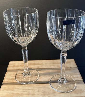 Marquis by Waterford Crystal Wine Glasses Set of 2 Vintage Elegant Cut Stemware