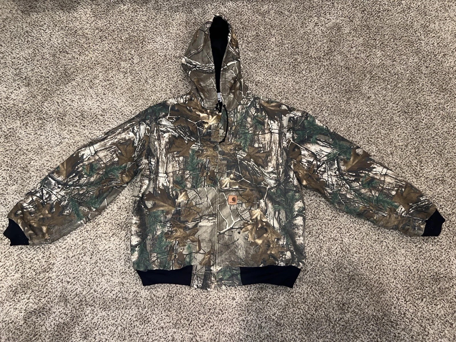 Carhartt 125th Anniversary Made USA J220 977 Real Tree Camo Hooded Jacket sz XL
