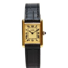 Cartier Watch Vintage Must Tank 76-81 Vermeil...