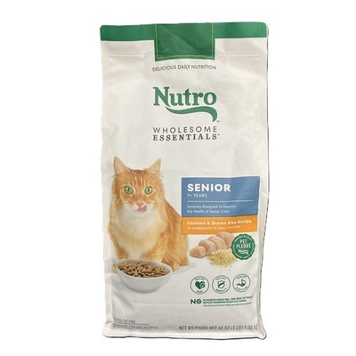 Nutro Wholesome Essentials Senior Dry, Chicken & Brown Rice Recipe, 3 Lbs.