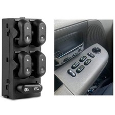 Driver Side Master Power Window Switch 5L1Z14529AA for Ford F150 2004 Black