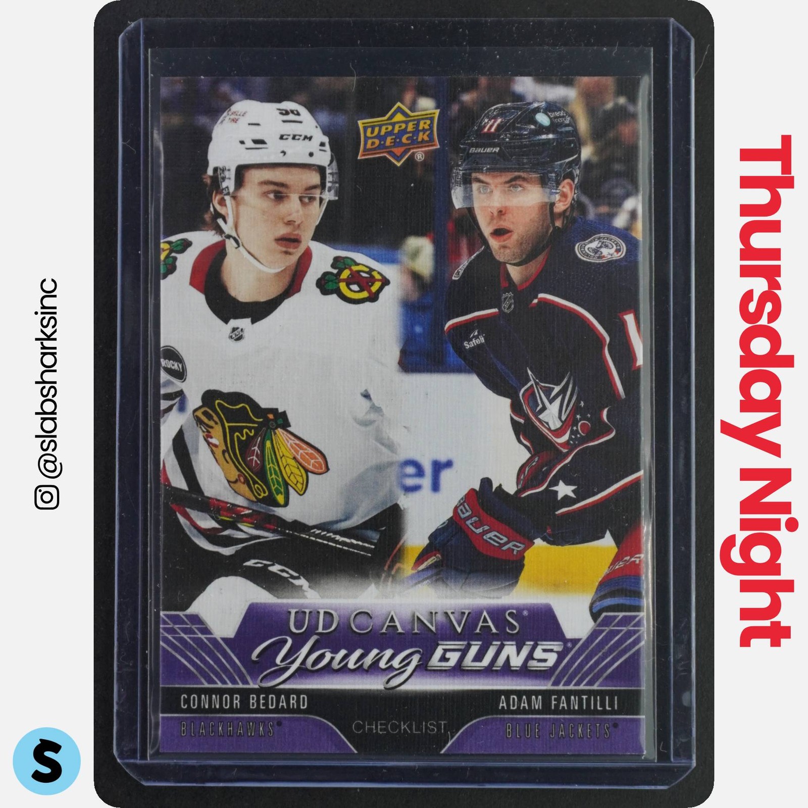 2023 UPPER DECK #C390 BEDARD/FANTILLI UD CANVAS YOUNG GUNS CHECKLIST ROOKIE RC view 1