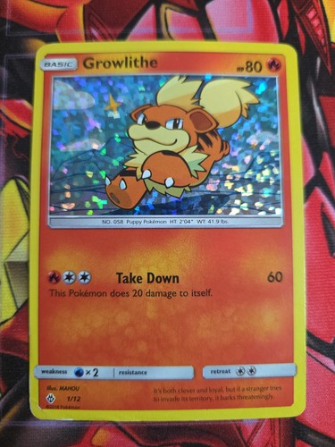 Growlithe 1/12 Confetti Holo HP - McDonald's Collection 2018 - Pokemon TCG