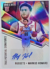 2020-21 Panini Recon True Potential Signatures Markus Howard Rookie Auto RC
