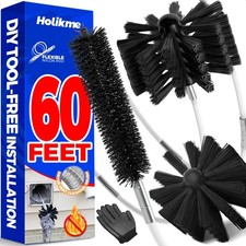 60Ft Dryer Vent Cleaner Kit - Flexible Lint Brush for Deep Cleaning & Maintenanc