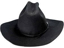 Bailey women's black wool felt crushable OSFA cowbot hat 3.5in brim Made in USA