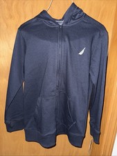 Nautica Navy Full ZIP HOODED YOUTH L 14/16 NWT B73 
