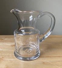 Vintage SIMON PEARCE 6.5" Blown Glass Lighthouse Pitcher - Vermont - EUC