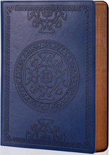 CAGIE Lined Journal for Men Soft Cover Notebook Leather Journals A5, A-blue