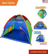 Kids Vibrant Dome Tent with Tunnel Ports - Safe Indoor/Outdoor Playground, 60 in
