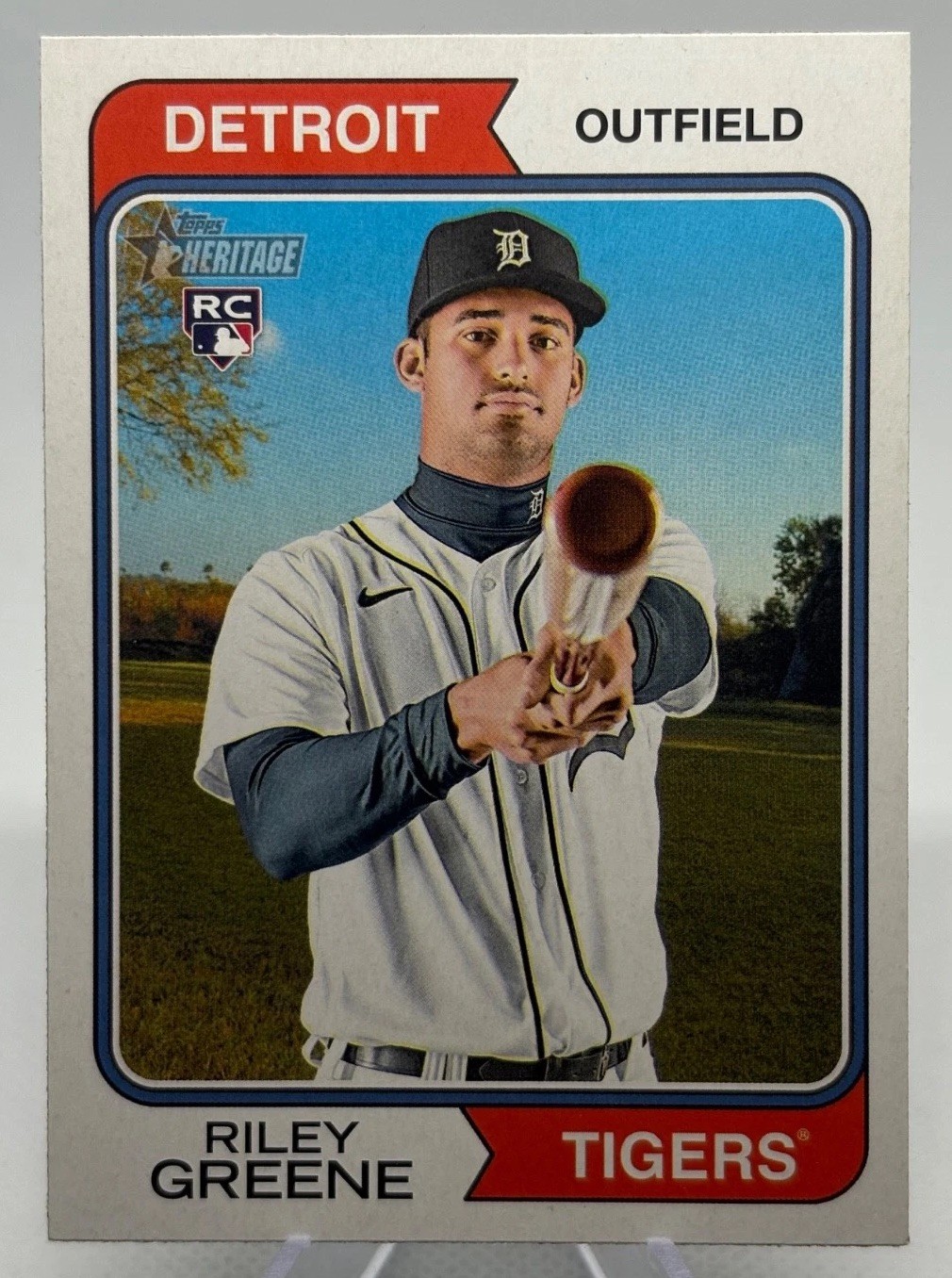 2023 Topps Heritage - Riley Greene #48 (RC) Detroit Tigers