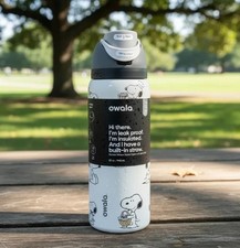 Owala 24 oz Water Bottle New In Box Limited Edition US- White Snoopy