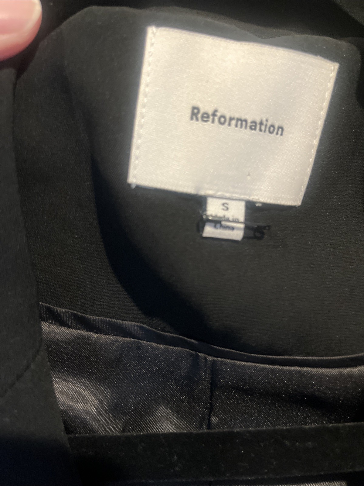 Reformation Single Breasted 2 Button Black Blazer… - image 3