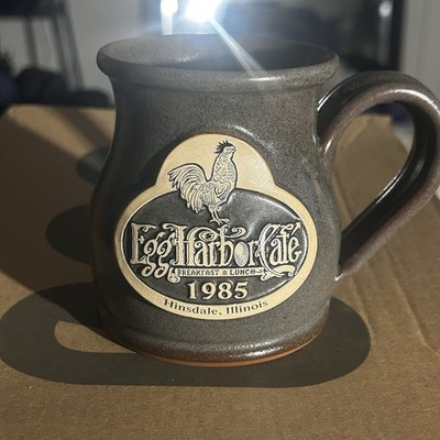 Vintage Deneen Pottery Handmade Ceramic Mug Egg Harbor Cafe, Est. 1985.