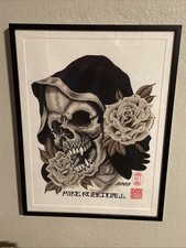 Vintage 2005 Mike Rubendall Tattoo Flash Art Piece