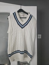 Vintage BUKTA VIV RICHARDS Cricket Jumper Sleeveless Sweater Cable Knit Medium.D