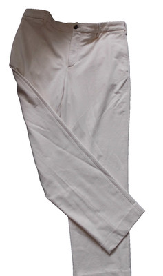 Grifoni cream stretch straight leg cropped  stretch pants   34 waist