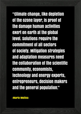 Mario Molina Wissenschaft Zitate Gerahmtes Wandbild Poster Leinwanddruck Bild