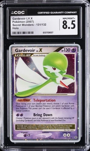 2007 POKEMON SECRET WONDERS HOLO #131/132 GARDEVOIR LV.X CGC 8.5