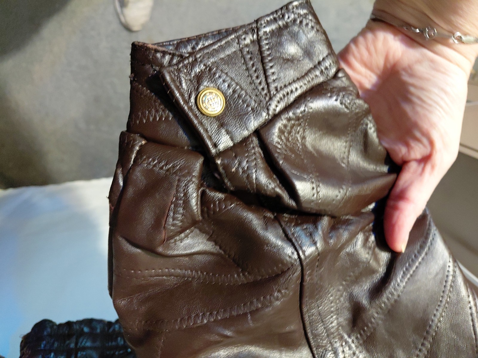 Oscar Armanno Patchwork LEATHER Flight Bomber JAC… - image 7