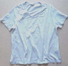 Gelco Damen Basic T-Shirt Gr.48 hellblau Applikationen kurzarm