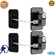 2 Pack Fridge Lock Freezer Lock with 4 Key for Child Safety Refrigerator Locks