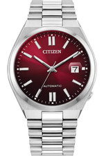 Citizen Men's Watch Tsuyosa Automatic 40mm NJ0150-56W Silver Tone Red Dial Watch